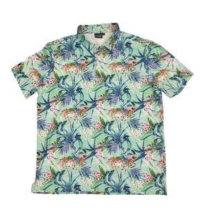 Sunday Swagger Polo Shirt Mens XL Tropical Floral Palm Golf Performance